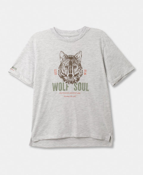 Camiseta Manga Corta Para Niño En Tela Suave Color Gris Claro