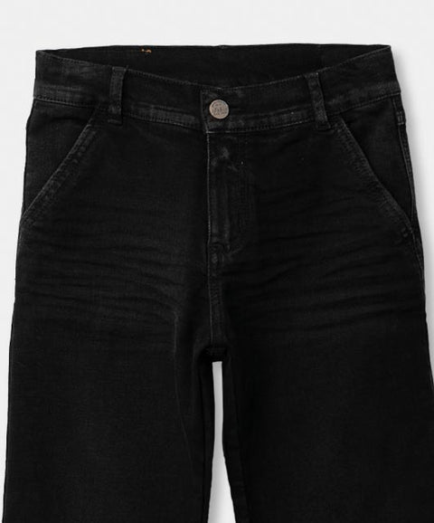 Pantalón Para Niño En Denim Color Negro