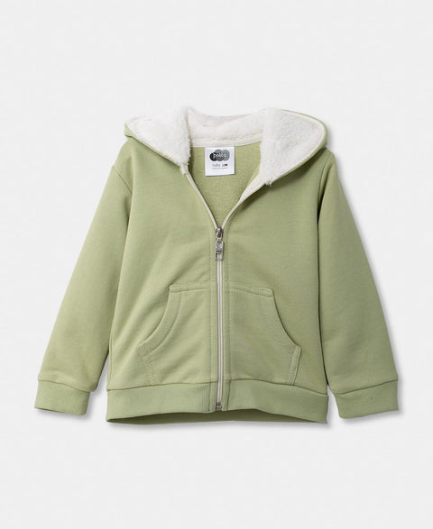 Chaqueta Peluda Para Recién Nacido Color Verde