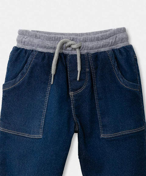 Jean Para Recién Nacido En Burda Color Índigo