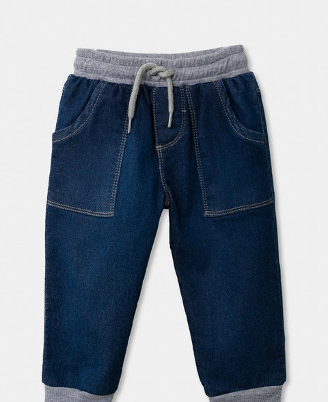 Jean Para Recién Nacido En Burda Color Índigo