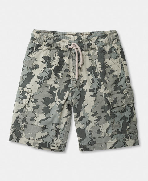Bermuda Estampada Para Bebé Niño En Twill Color Verde