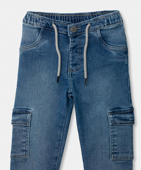 Jean Cargo Para Bebé Niño En Burda Color Índigo
