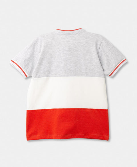 Camiseta Tipo Henley Para Bebé Niño En Algodón Gris