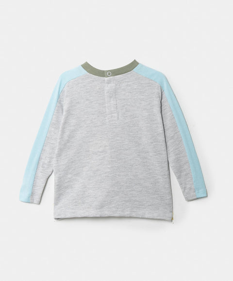 Camiseta Manga Larga Para Recién Nacido En Tela Suave Color Gris