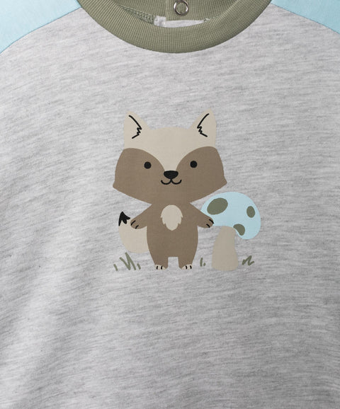 Camiseta Manga Larga Para Recién Nacido En Tela Suave Color Gris