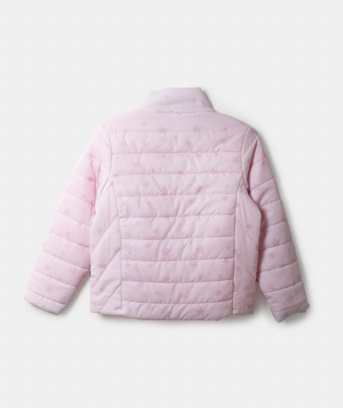 Chaqueta Acolchada Para Niña Color Palo De Rosa