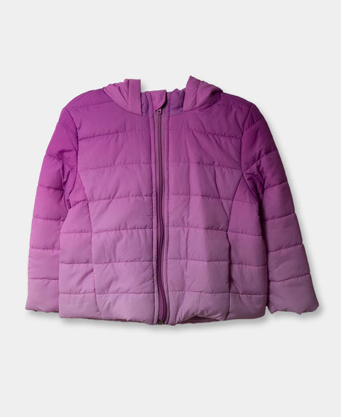 Chaqueta Acolchada Para Bebe Niña Color Lila Degradado