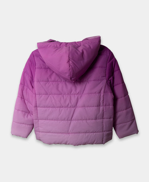 Chaqueta Acolchada Para Bebe Niña Color Lila Degradado