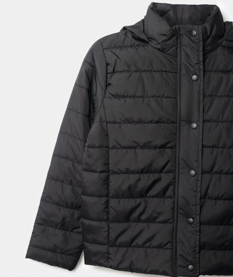 Chaqueta Acolchada Para Niño Color Negro