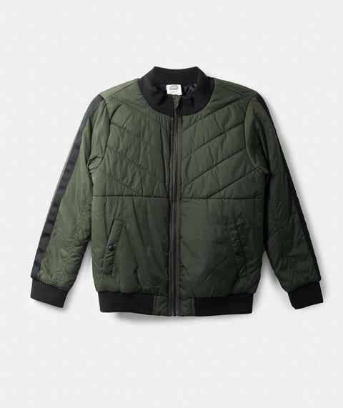 Chaqueta Acolchada Para Niño Color Verde Militar