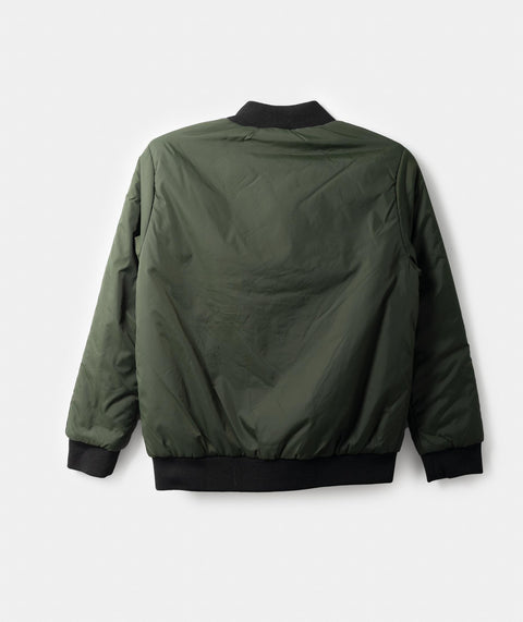 Chaqueta Acolchada Para Niño Color Verde Militar