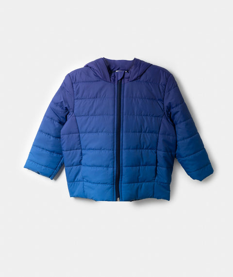 Chaqueta Acolchada Para Bebe Niño Color Azul Degradado