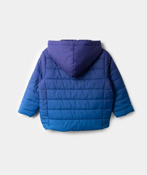 Chaqueta Acolchada Para Bebe Niño Color Azul Degradado