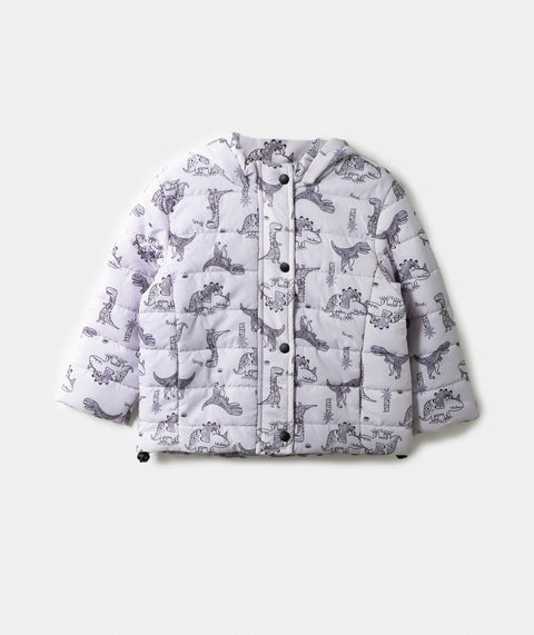 Chaqueta Acolchada Para Bebe Niño Color Gris