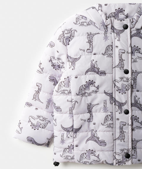 Chaqueta Acolchada Para Bebe Niño Color Gris