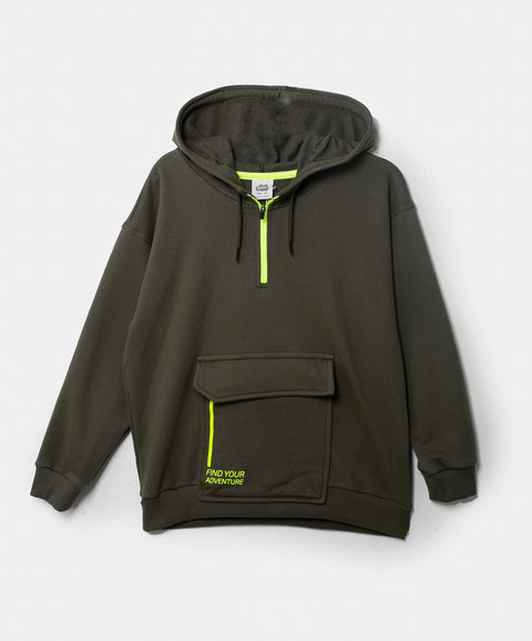 Buzo Con Chompa Para Niño En Burda Color Verde Militar