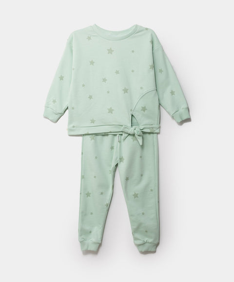 Conjunto Deportivo Para Bebé Niña En Burda Color Verde