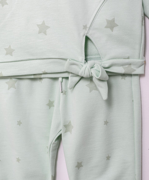 Conjunto Deportivo Para Bebé Niña En Burda Color Verde