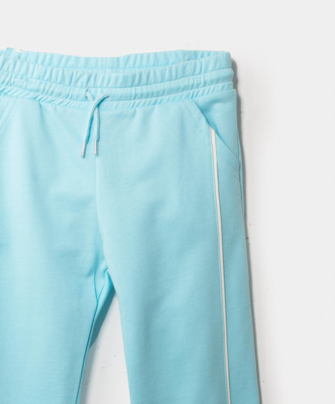 Pantalón Deportivo Perchado Para Niña Color Azul