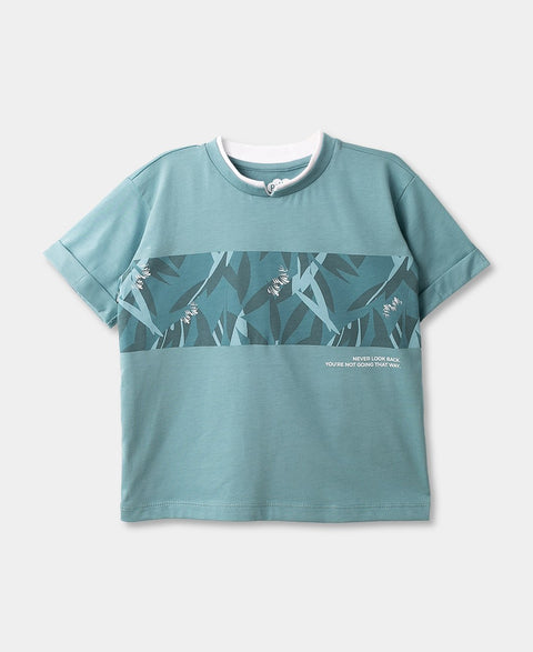 Camiseta Henley Manga Corta Para Bebé Niño En Tela Suave Color Verde
