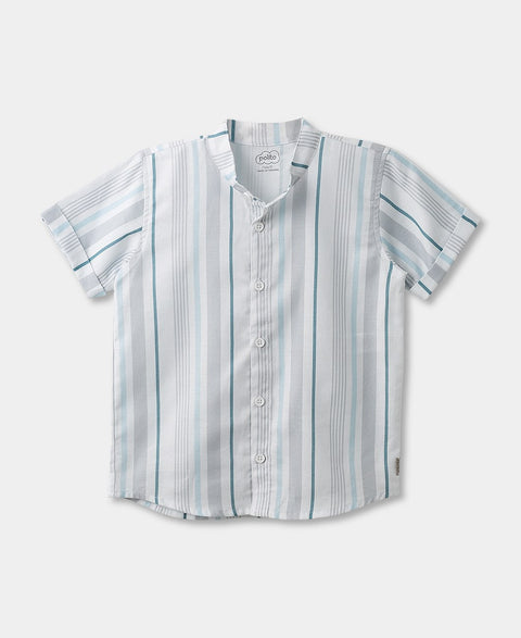Camisa Manga Corta Para Bebé Niño En Algodón Color Marfil