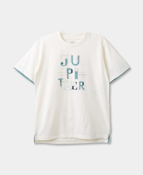 Camiseta Para Niño En Tela Suave Color Marfil Con Estampado Júpiter