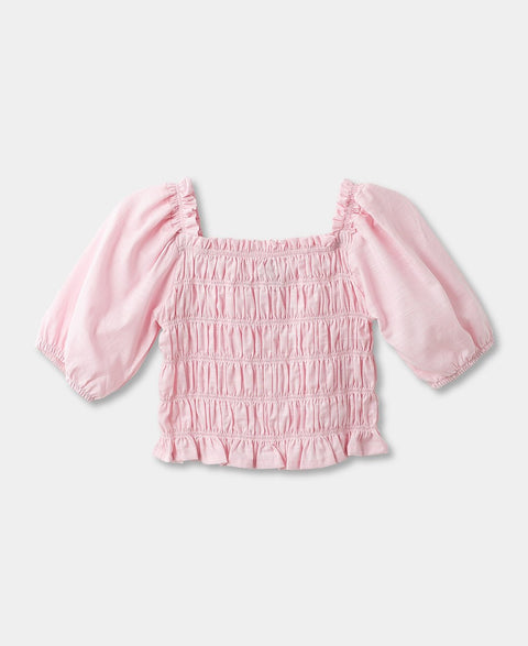 Blusa Para Niña En Grosella Color Rosado