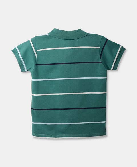 Camiseta Tipo Polo Para Bebé Niño En Algodón Color Verde