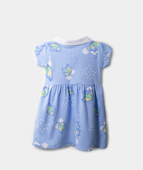 Vestido Tipo Polo Para Bebé Niña En Algodón Color Hortensia