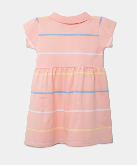 Vestido Tipo Polo Para Bebé Niña En Algodón Color Melón
