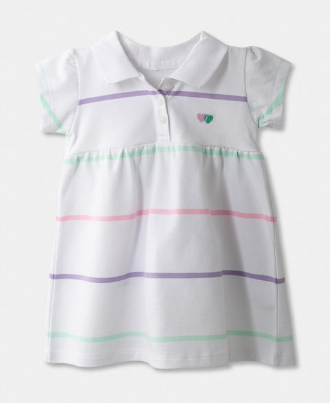 Vestido Tipo Polo Para Recién Nacida En Algodón Color Blanco
