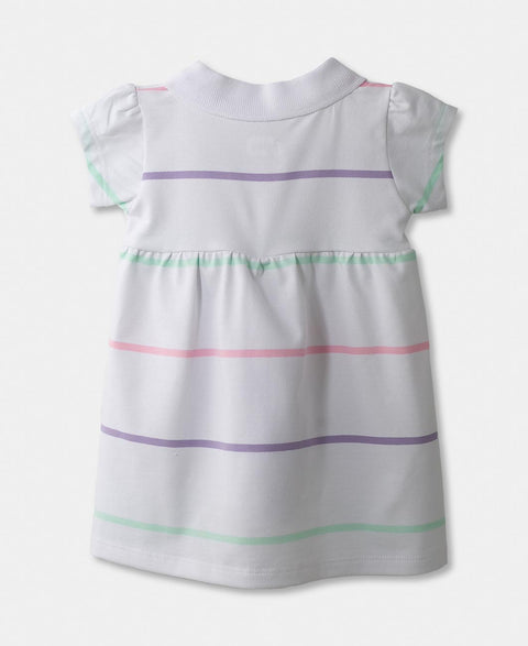 Vestido Tipo Polo Para Recién Nacida En Algodón Color Blanco