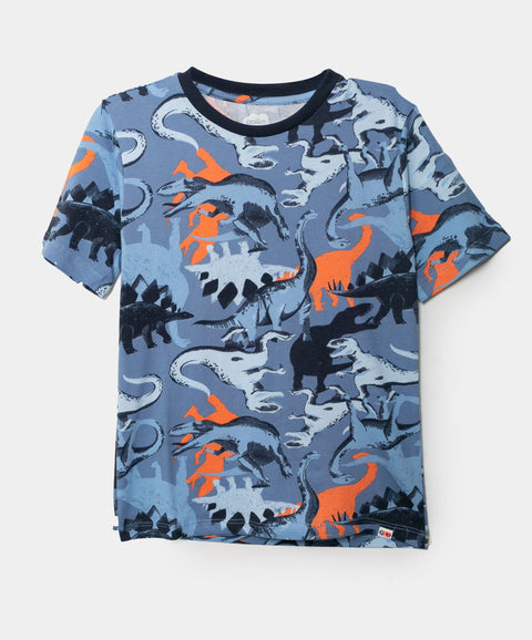 Pijama Manga Corta Para Niño En Tela Suave Color Azul