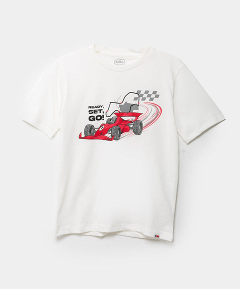 Pijama Manga Corta Para Niño En Tela Suave Color Blanco Y Negro