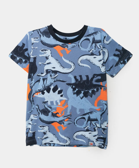 Pijama Manga Corta Para Bebé Niño En Tela Suave Color Azul