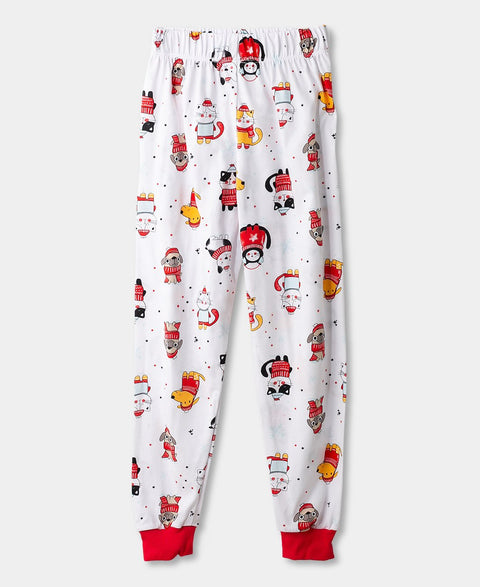 Pijama Navidad Unisex Manga Larga - Pantalón Color Blanco