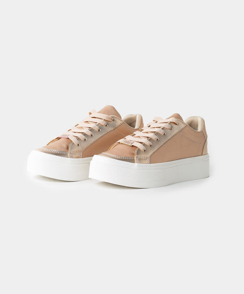 Tenis Para Niña En Material Sintético Color Oro Rosa