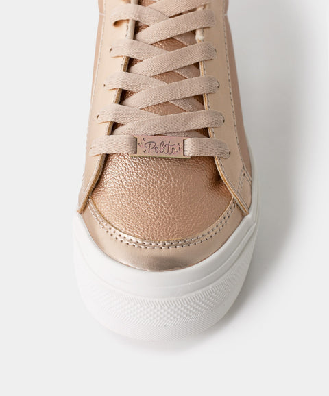 Tenis Para Niña En Material Sintético Color Oro Rosa