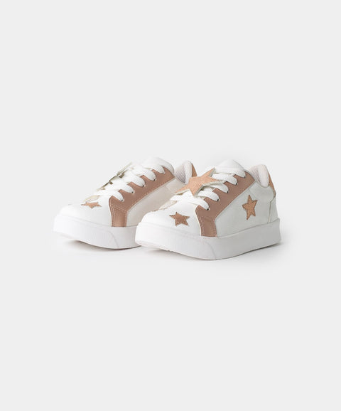 Tenis Para Bebe Niña En Material Sintético Color Blanco