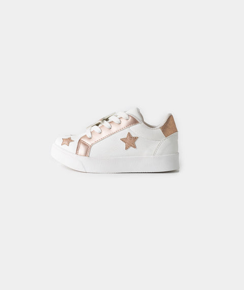 Tenis Para Bebe Niña En Material Sintético Color Blanco
