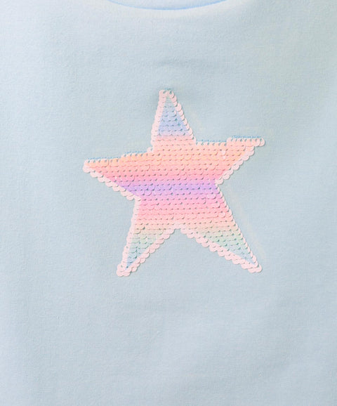 Camiseta Manga Corta Para Niña En Licra Color Turquesa