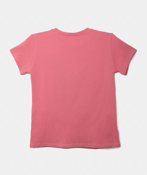Camiseta Manga Corta Para Niña En Licra Color Salmón