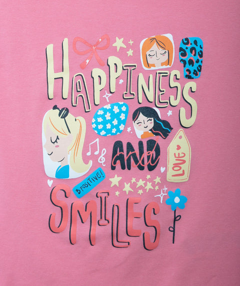 Camiseta Manga Corta Para Niña En Licra Color Salmón