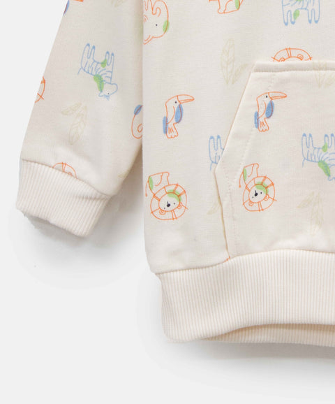 Buzo Con Chompa Para Bebé Niño Color Marfil Estampado