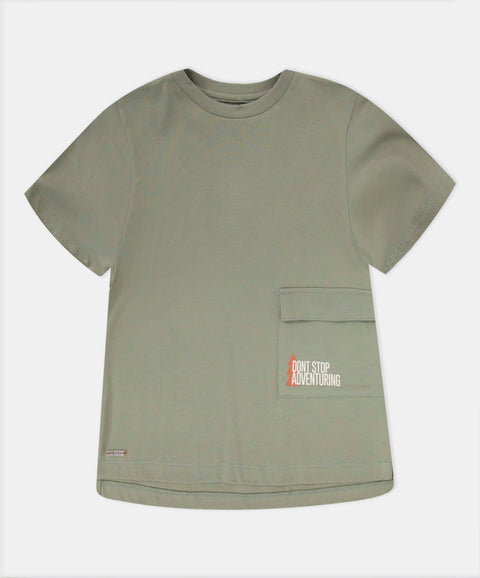 Camiseta Manga Corta Para Bebé Niño En Algodón Color Verde