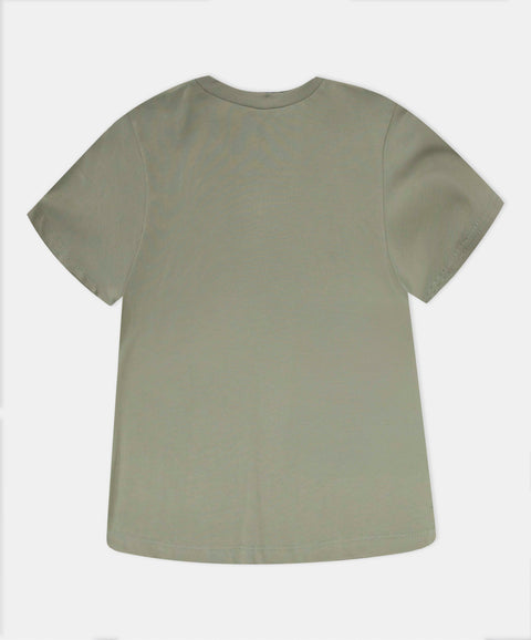 Camiseta Manga Corta Para Bebé Niño En Algodón Color Verde