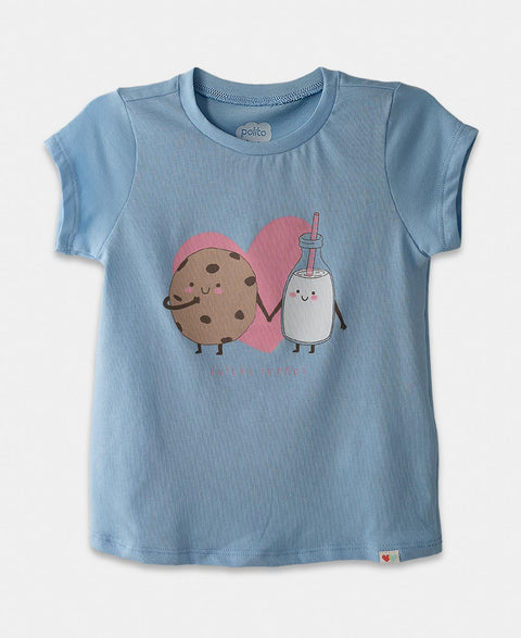 Pijama Manga Corta Para Bebé Niña En Licra Color Azul
