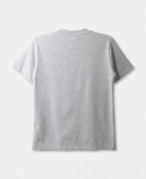 Camiseta Manga Corta Para Niño En Tela Suave Color Gris