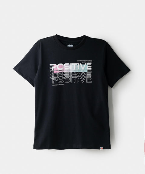 Camiseta Manga Corta Para Niño En Tela Suave Color Negro